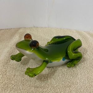 Blown glass frog decoration